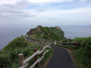 神威岬へ至る道